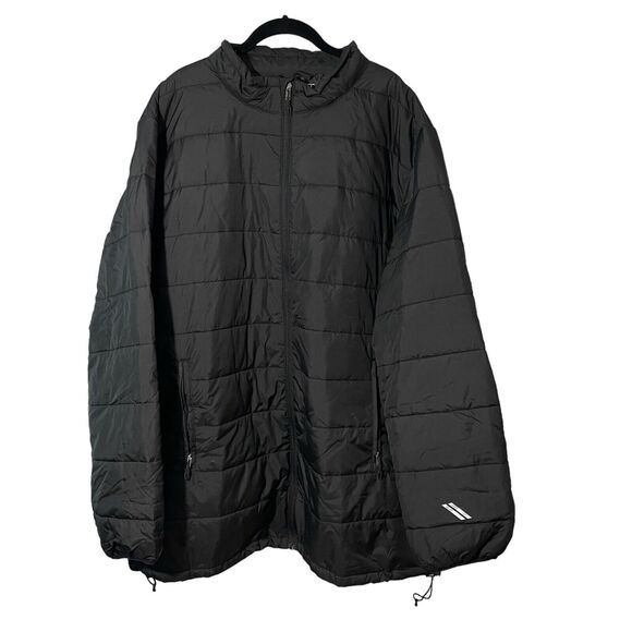 King Size Mens Puffer Jacket Black 3XL Big & Tall Lightweight Packable KS Sport - Picture 1 of 12